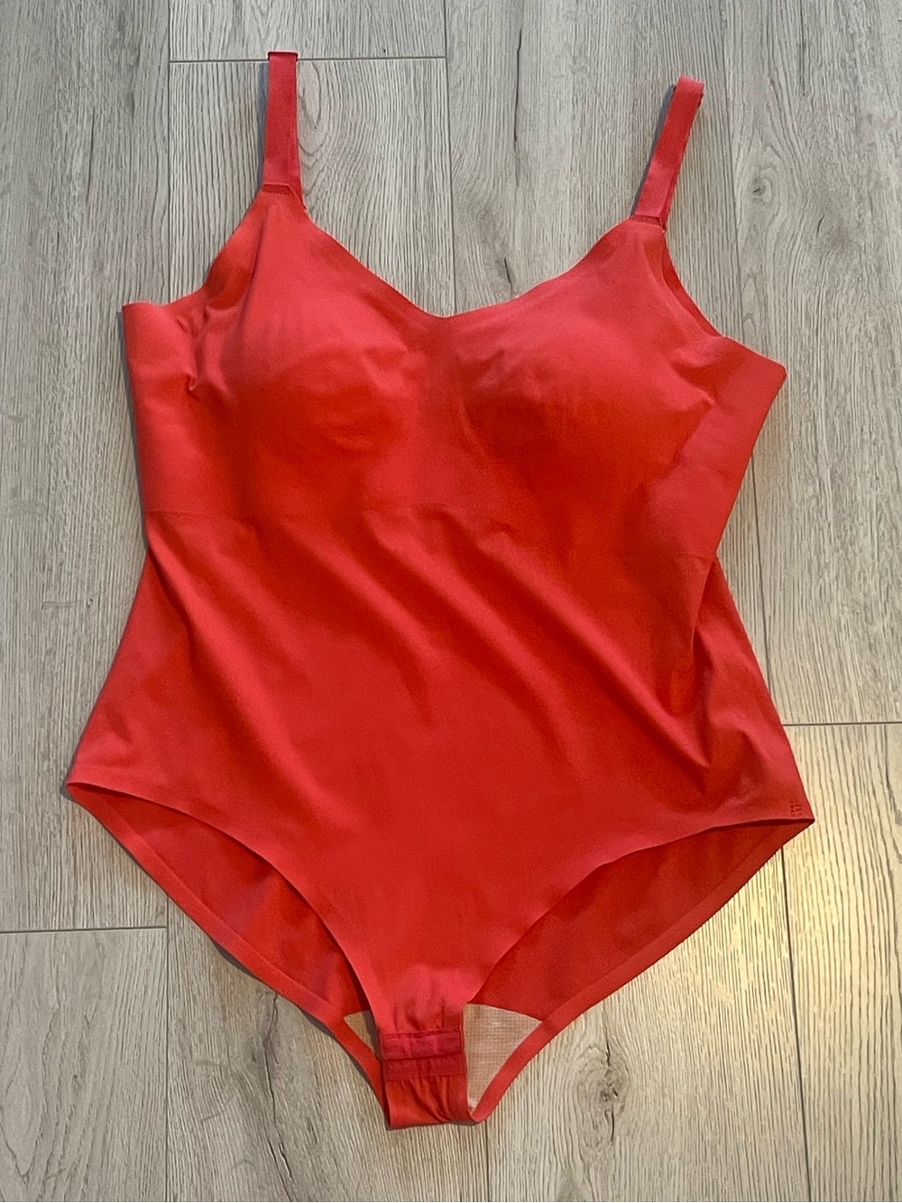 Knix LuxeLift Bodysuit - Papaya Red-Orange Bodycon Tank Top